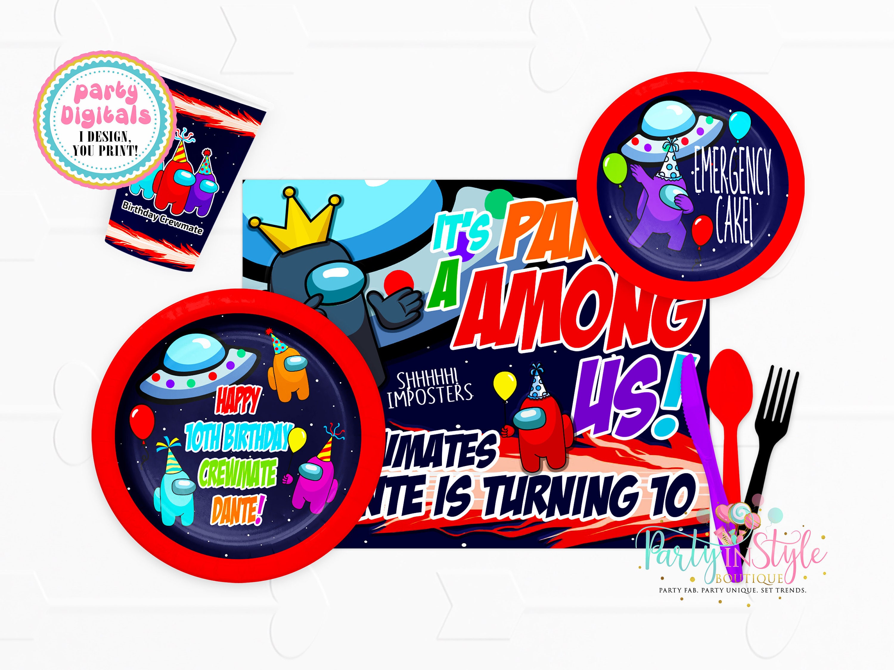 Invitations & Announcements E-MAILED FILE Among Us Party Among Us Party ...