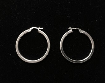 Italian sterling silver hoop earrings