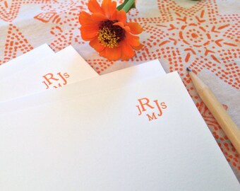 Family - Personalized letterpress stationery - Set of 25 cards & envelopes