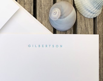 Gilbertson - Personalized letterpress stationery - Set of 25 cards & envelopes