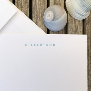 Gilbertson - Personalisiertes Letterpress Briefpapier - Set aus 25 Karten & Umschlägen
