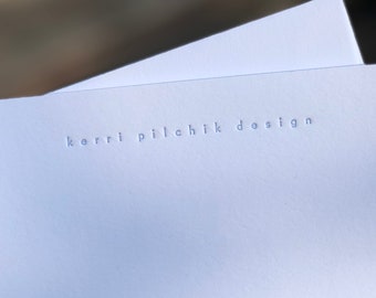 Kerri - Personalized letterpress stationery - Set of 25 cards & envelopes