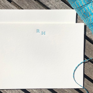 RH Open - Personalisiertes Letterpress Briefpapier - Set mit 25 Karten & Umschlägen