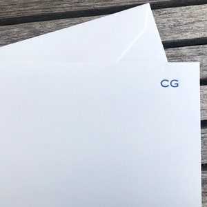 CG - Personalized letterpress stationery - Set of 25 cards & envelopes