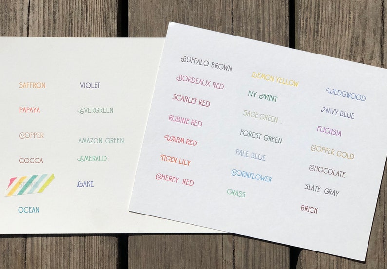 Charlie Personalized letterpress stationery Set of 25 cards & envelopes image 5