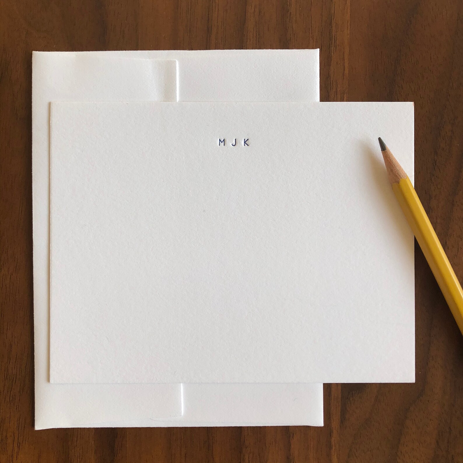 Personalized letterpress stationery MJK Set of 25 cards & Etsy