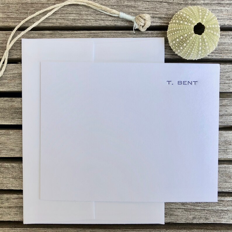 Personalized letterpress stationery Classic Set of 25 Etsy