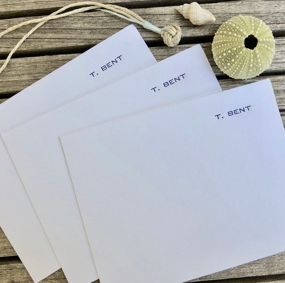 Personalized letterpress stationery Classic Set of 25 Etsy