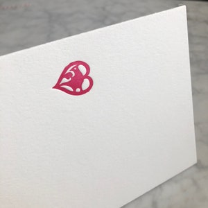 Lot de 5 cartes typographiques & enveloppes-Lovebird
