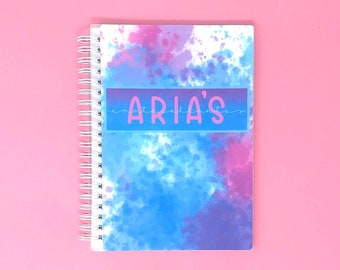 HUGE 8.5 x 11.5 Sticker Book Personalized Tie Dye, Version Two