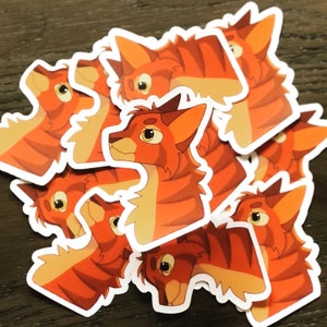 Sticker coeur d'aulne, chats guerriers, par 12 ans