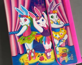 Vintage Lisa Frank Trapper Keeper. Ballerina Bunnies.