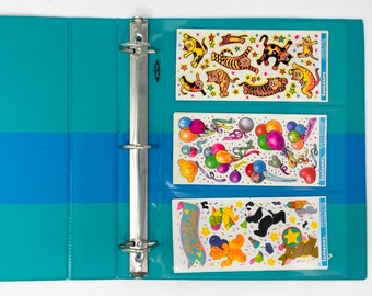 3 Pocket 3 Ring Binder Sheet For Sticker Collecting.