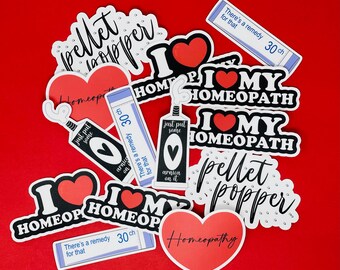 Homeopathy Stickers, Choose Your Style!