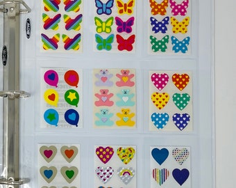 9 Pocket 3 Ring Binder Sheet For Sticker Collecting.