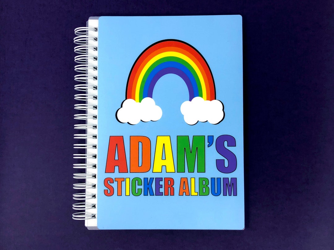 Reusable Sticker Book Personalized Rainbow Two Sizes Etsy
