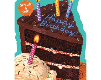 Chocolate Cake Scratch & Sniff Birthday Card