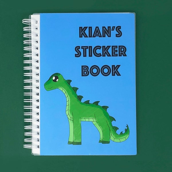 Reusable Sticker Book , Custom Dinosaur - Two Sizes