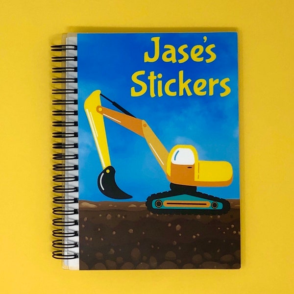 Reusable Sticker Book , Custom Digger Truck