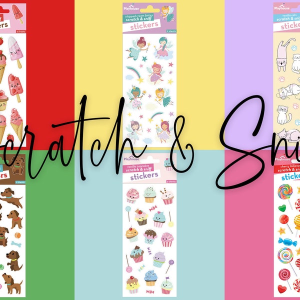 MORE Scratch and Sniff Stickers, 6 Designs