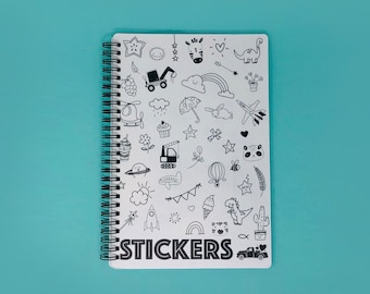 BIG 6x9” Reusable Sticker Albums - Doodles