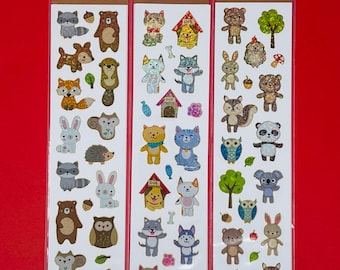 Woody’s Cute Animals Prismatic Stickers. Unicorns, Cats and more!