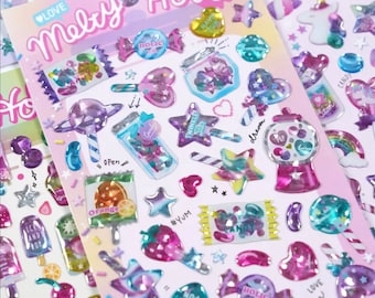 Pretty Gem Crystal Stickers - Melty Holic 6 Designs