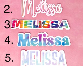 Custom Name Tie Dye Sticker