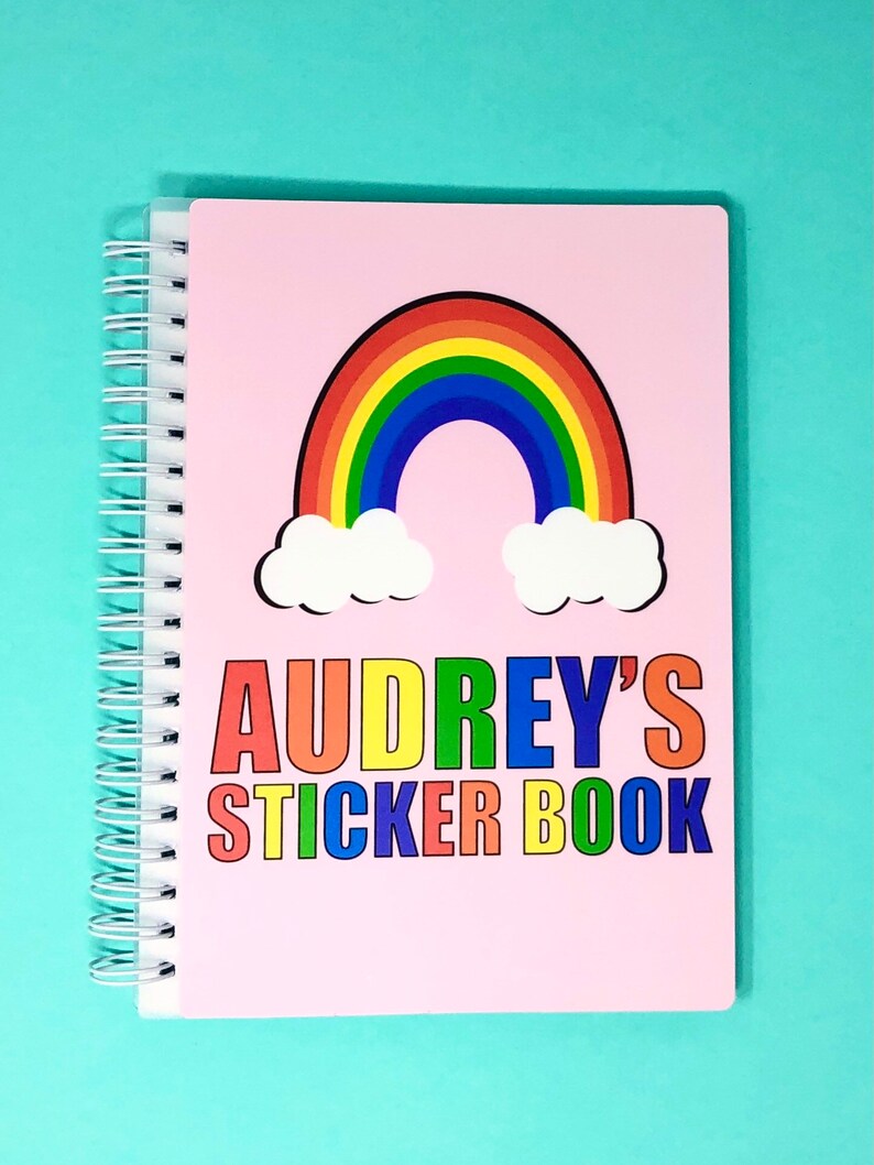 Reusable Sticker Book Personalized Rainbow - Etsy