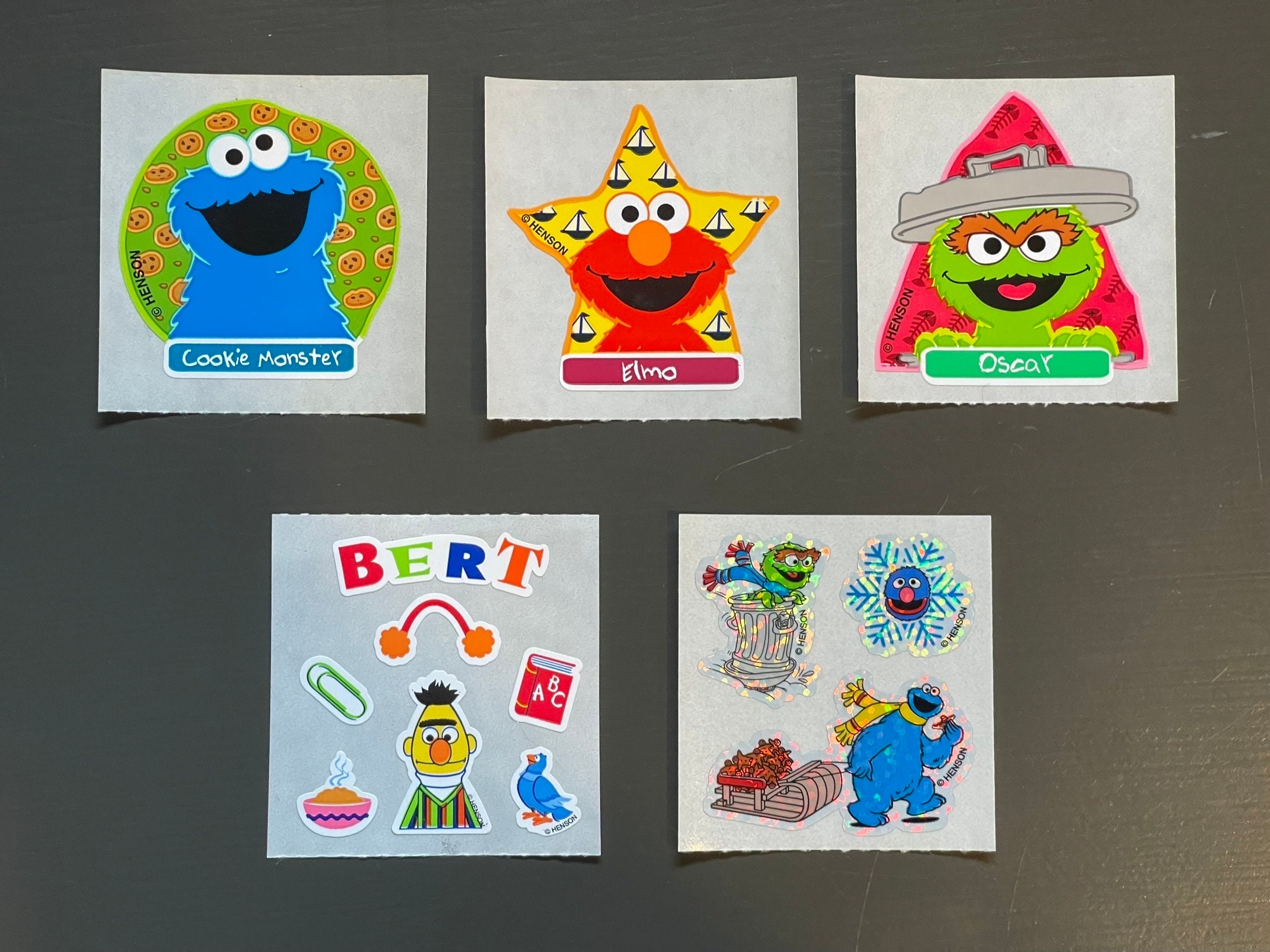 Sesame Street Logo & Oscar The Grouch Vinyl Stickers - Officially Licensed Die-Cut Decals For Laptops & More