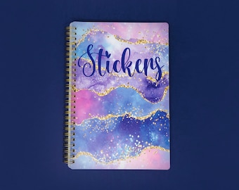 BIG 6x9” Reusable Sticker Albums - Watercolour Agate