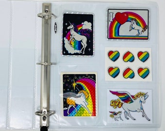 5 Pocket 3 Ring Binder Sheet For Sticker Collecting.