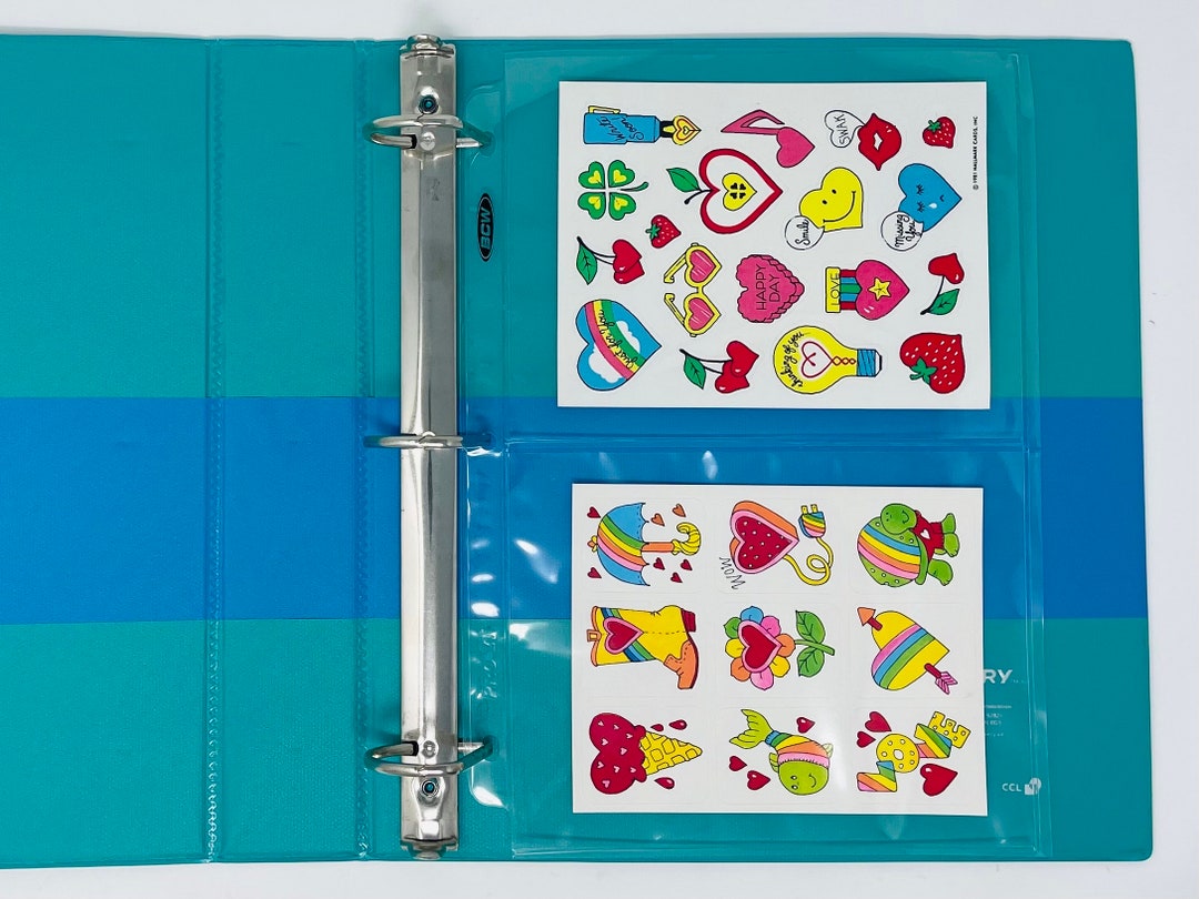 2 Pocket 3 Ring Binder Sheet for Sticker Collecting. - Etsy