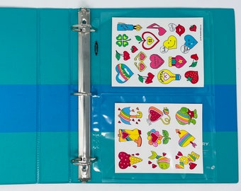 2 Pocket 3 Ring Binder Sheet For Sticker Collecting.