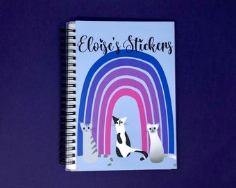 8.5 x 11.5 Reusable Sticker Book , Rainbow Cats
