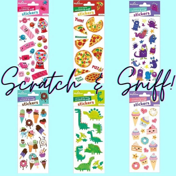 Scratch and Sniff Stickers, 10 Designs