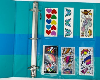 6 Pocket 3 Ring Mappe Für Sticker Sammeln.