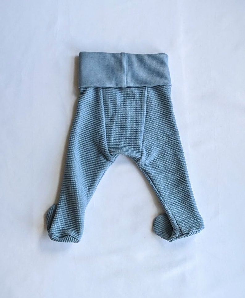 Baby Waffle Footed Leggings / Organic Toddler Footie Pants / Etsy