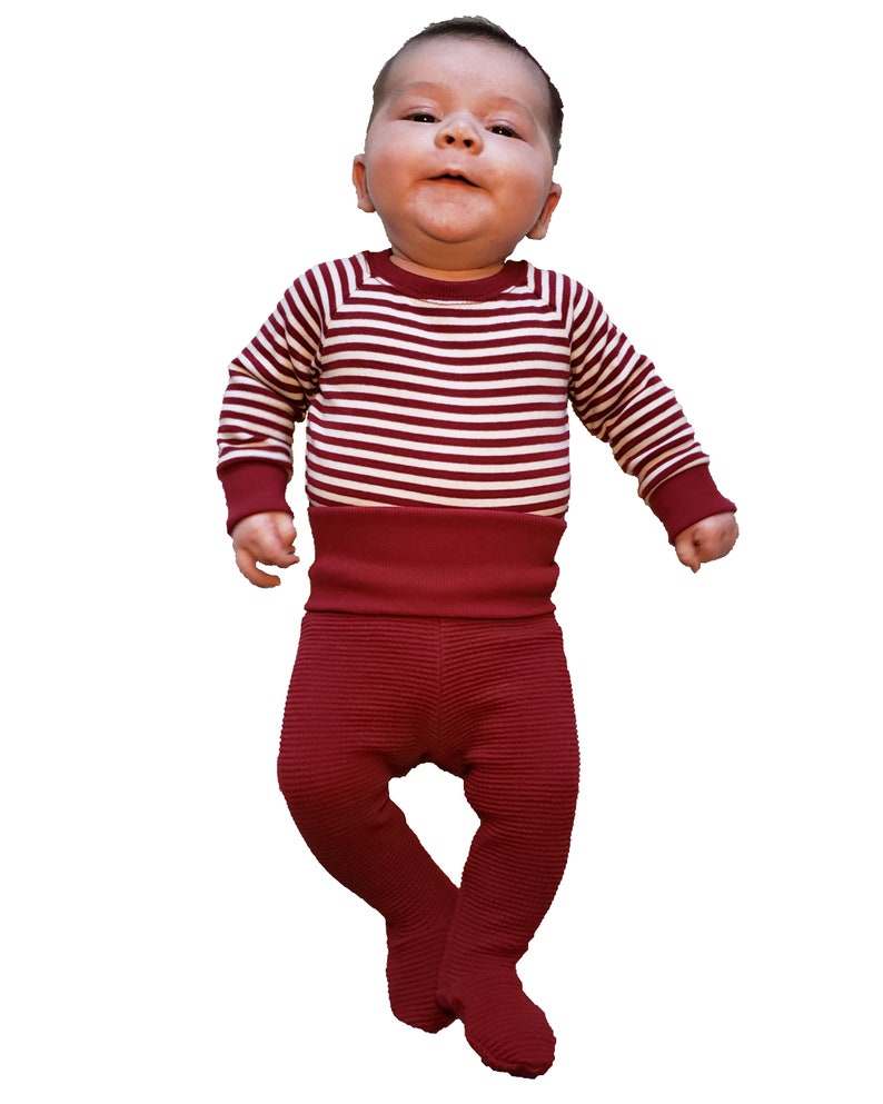 Baby Waffle Footed Leggings / Organic Toddler Footie Pants / Etsy