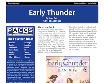 Early Thunder  - Study Guide with Answer Key