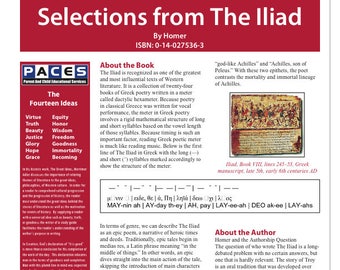 Selections from The Iliad - Study Guide