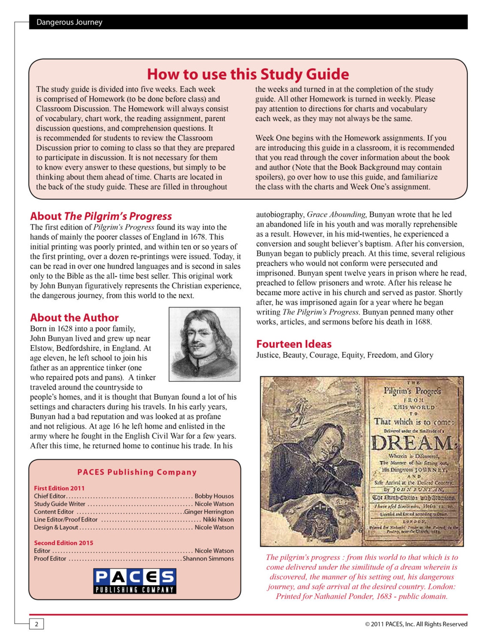 Dangerous Journey (pilgrim's Progress) - Study Guide With Answer Key - Etsy