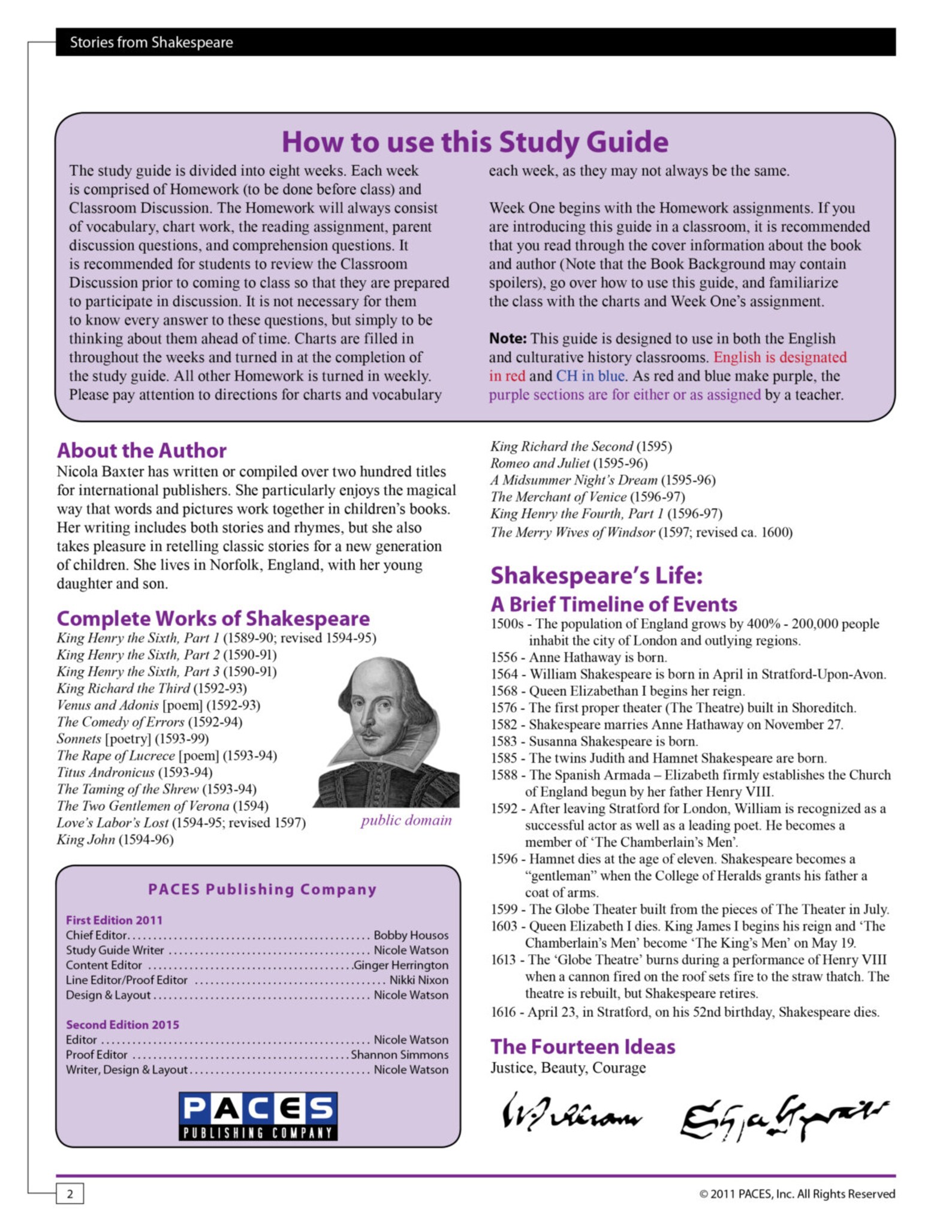 Stories From Shakespeare - Study Guide With Answer Key - Etsy