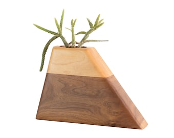Medium Size Cremation Urn In Walnut & Sycamore