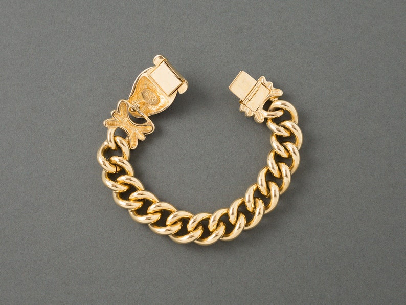 Vintage Joan Rivers Ladybug Bracelet Heavy Bookpiece