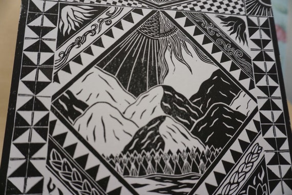 The Black & White Linocut: Exploring Texture, Value, Contrast