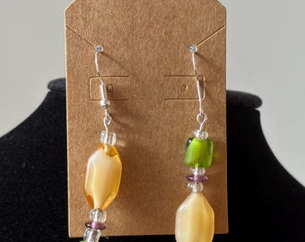 Beaded Dangle Earrings Dangly Drop Earrings Dangle Earrings Drop Earrings Glass Bead Earrings