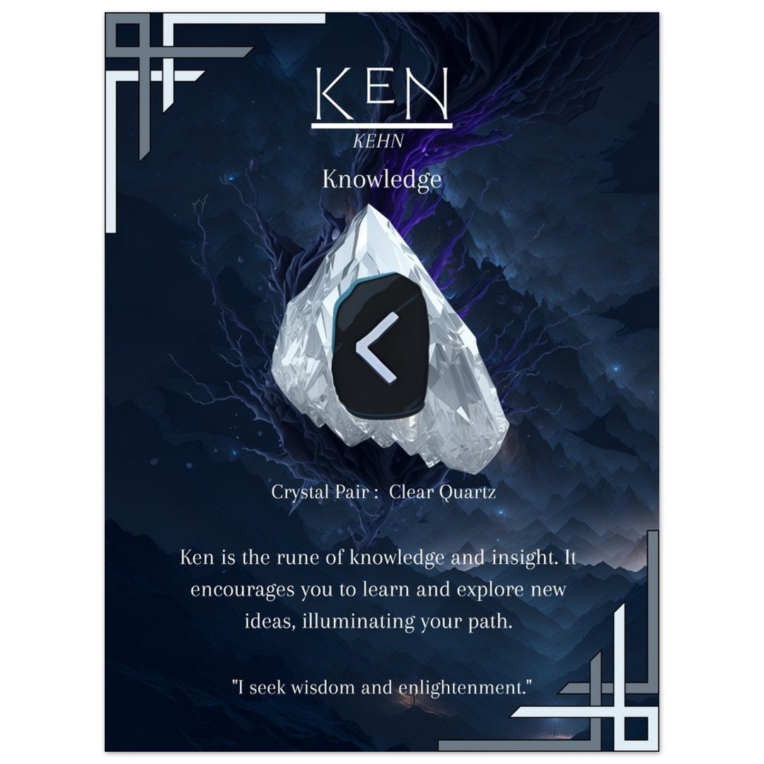 Elder Futhark Ken Rune High-quality Rune Meaning Poster for - Etsy