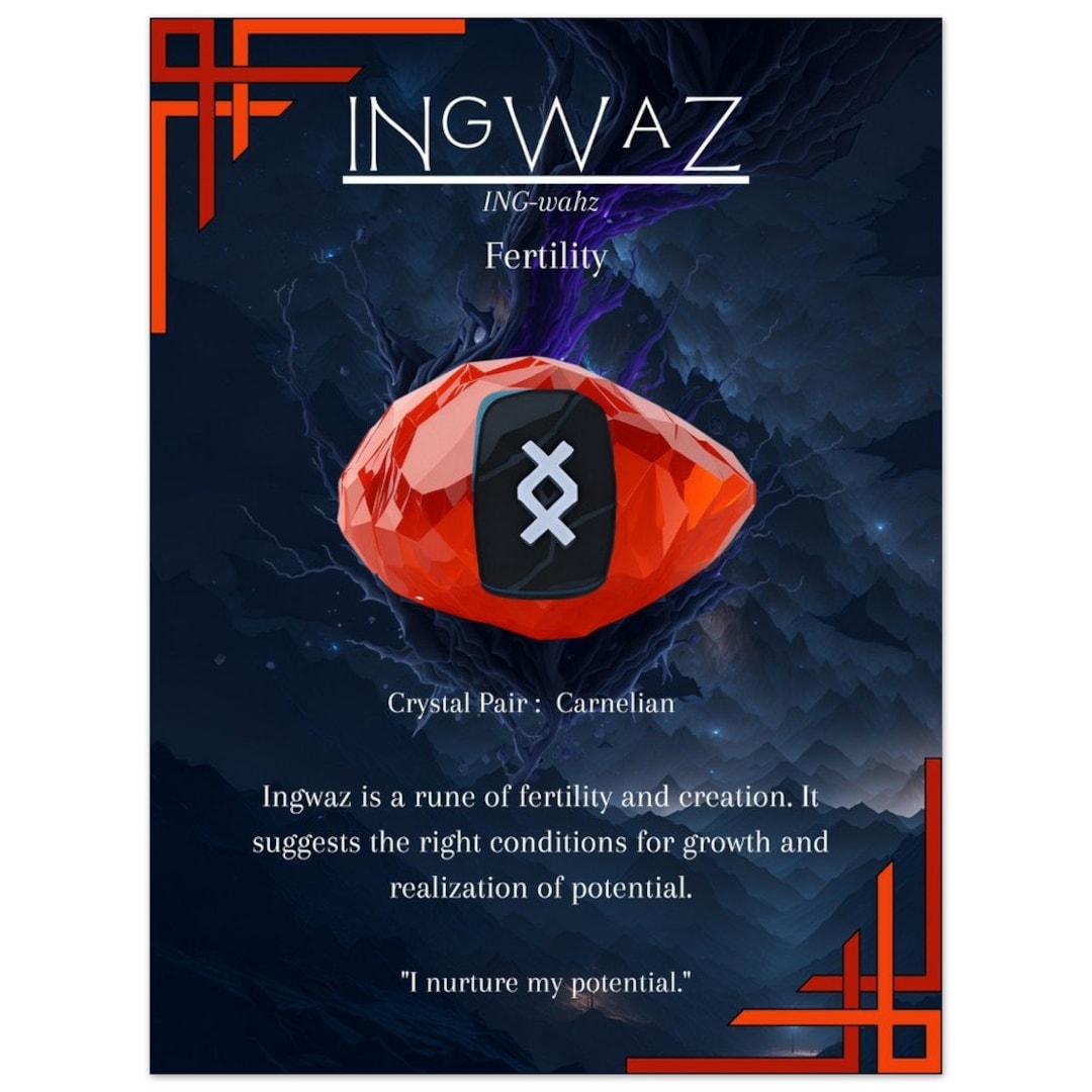 Elder Futhark Ingwaz Rune High-quality Rune Meaning Poster - Etsy