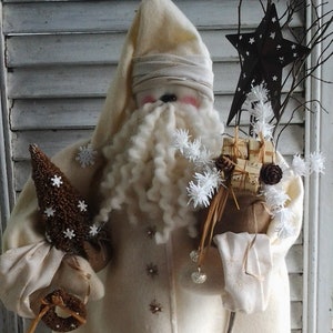Primitief ambachtelijk kerstmanpatroon - Primitieve kerst ouderwetse kerstman E- Patroon - Kerstmanpatroon - Kerstman E-patroon - Kerstmanpatroon feestdagen